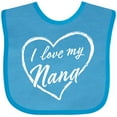 thumbnail image 3 of Inktastic I Love My Nana in White Chalk Heart Boys or Girls Baby Bib, 3 of 4