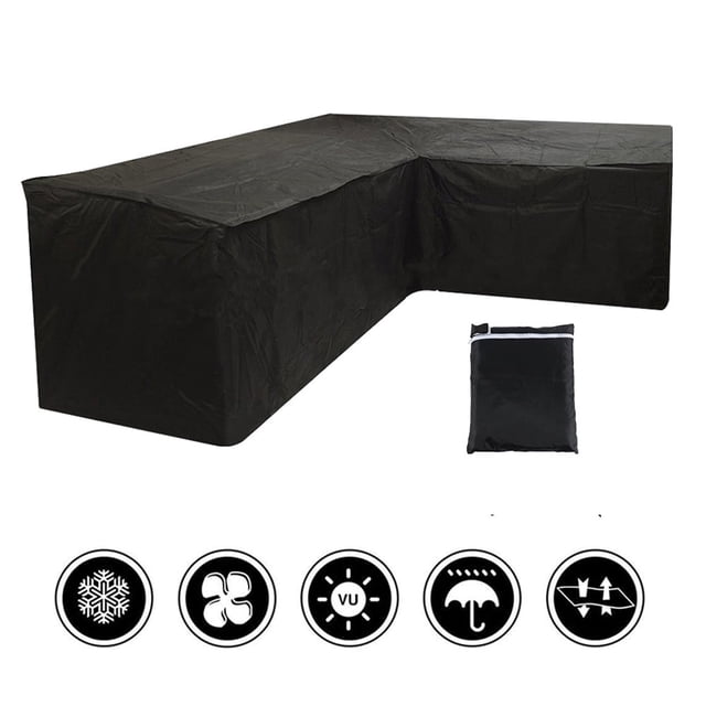 EASTIN Outdoor Garden Furniture L-Shape Protective Cover Sunscreen Sofa Cover Protector Windproof Washable