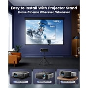WiMiUS Smart Projector with Licensed Netflix, Native 1080P 4K Supported, 600 ANSI Lumen, Dolby Audio Dual Speakers, Auto Focus and Keystone, Home Theater Projector with WiFi and Bluetooth