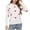 White, variant on GUZOM Sweaters Womens Red Heart Pattern Sweater - 100% Polyester Crew Neck Long Sleeve, Soft Durable, Valentine's Day Casual Wear, S/M/L/XL Sizes,Size S