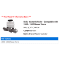 thumbnail image 2 of Brake Master Cylinder - Compatible with 2000 - 2002 Nissan Xterra 2001, 2 of 2