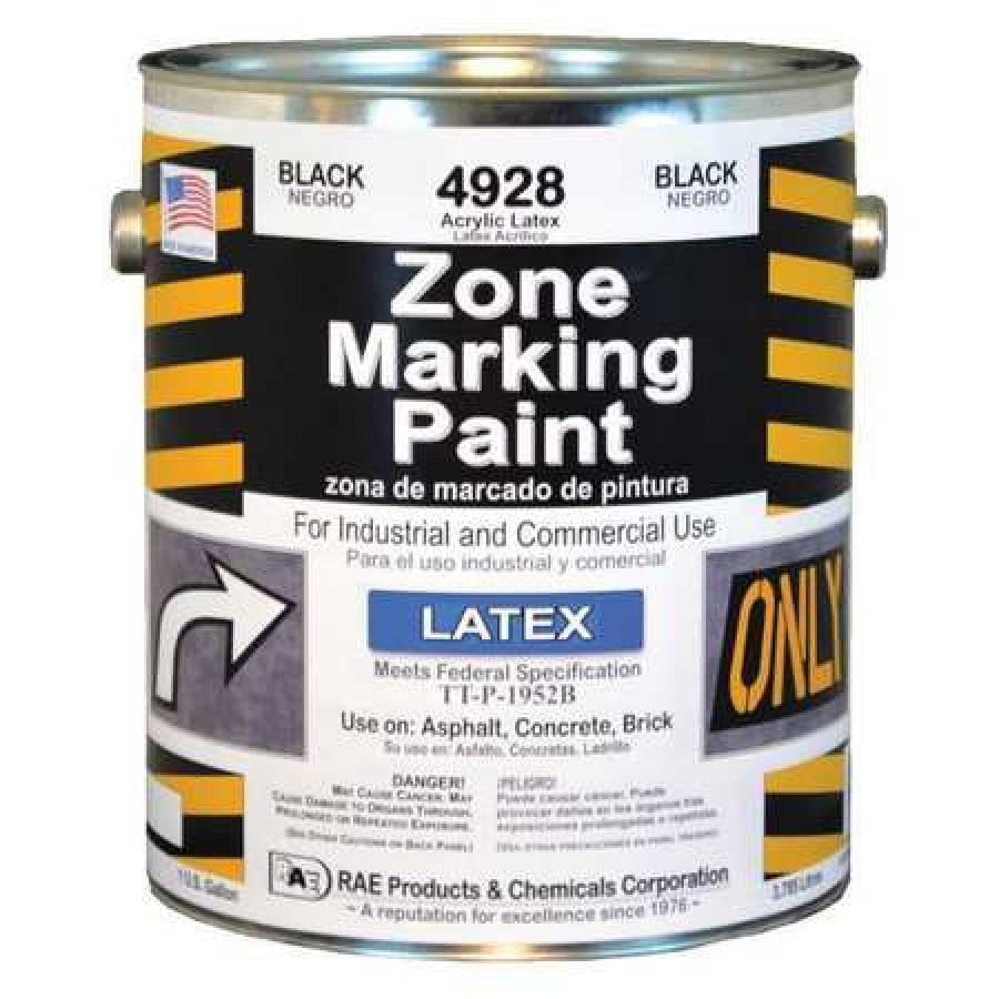 RAE 492801 Traffic Zone Marking Paint, 1 gal., Black, Latex Acrylic