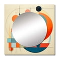 thumbnail image 2 of Designart "Happy Coincidence Abstract Retro Geometrics IV" Modern Midcentury Blue Large Square Mirror - Square Bedroom Mirror Printed Wall Decor - Mid-Century Square Printed Wall Mirror Art, 2 of 5