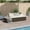 Brown, variant on vidaXL Patio Bed Outdoor Daybed Sofa Lounge Chair Patio Furniture Poly Rattan