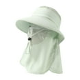 thumbnail image 3 of Sombrero para el libre para hombres y mujeres con protección facial para mochileros, vacaciones y senderismo. Verde, 3 of 10
