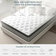 thumbnail image 2 of HSUNNS 12'' Twin Size Mattresses, Memory Foam Hybrid Twin Mattress in a Box,Individual Pocket Spring Breathable Comfortable for Sleep Supportive and Pressure Relief, Medium Firm Mattress for RV Bed, 2 of 8