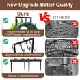thumbnail image 4 of Yacona Garden Hose Holder, Heavy Duty Water Hose Storage for Outside with 8 Hooks, Freestanding Hose Reel Hanger, Black, 4 of 8