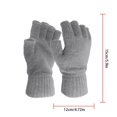 thumbnail image 3 of Yubnlvae Winter Thermal Half-Finger Gloves for Men Women - Touchscreen Knit Outdoor Sports Cycling Running (Unisex Coldproof) Under 5$, Grey, One Size, 3 of 3