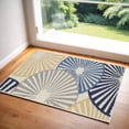 thumbnail image 6 of 2' X 4' Blue and Beige Geometric Power Loom Area Rug, 6 of 10