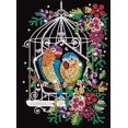 thumbnail image 4 of Kit de manualidades Kitfix Sequin Art Jaula de pájaros morada 27 x 36 cm, 4 of 8