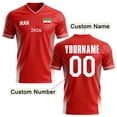 thumbnail image 4 of FYEGRE Soccer for Men,Soccer Practice Soccer Wear for Sports Training National Team Football Shirt For Men Athletic Breathable Sportswear Training Top Red XXL, 4 of 6