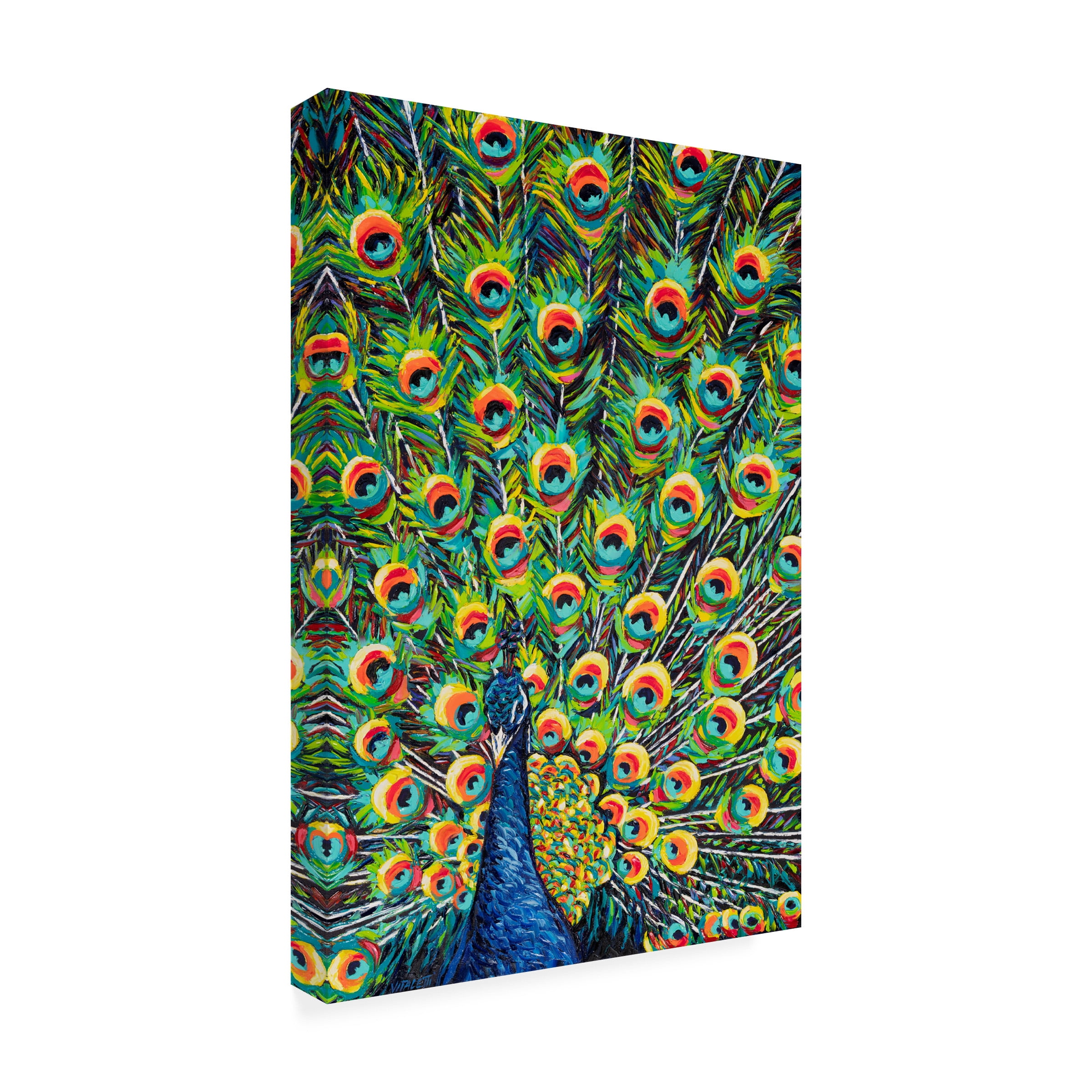 Carolee Vitaletti 'Lavish Peacock I' Canvas Art