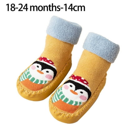 

Baby Anti-Slip Floor Sock Fuzzy Shoes Cartoon Slippers Outdoor Kids Toddler