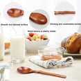 thumbnail image 2 of 6 cucharas de madera para comer, cucharas de madera de 20 cm para miel, cucharas pequeñas de madera para sopa, café, ensalada y postres., 2 of 5