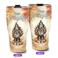 thumbnail image 2 of Happy Thanksgiving Dalmatian Turkey Costume Pumpkins Autumn Leaves 30oz Stainless Steel Tumbler Insulated Cup with Lid Dog Lover - 13014, 2 of 5