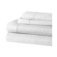 thumbnail image 2 of LushElegance 1800 Series King Size 4 Piece Vine Embossed Sheet Set - White, 2 of 2