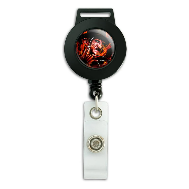 A Nightmare on Elm Street Freddy's Fire Lanyard Retractable Reel Badge ID  Card Holder 