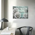 thumbnail image 3 of JEUXUS Just Breathe Wall Art Gray Dandelion Canvas Wall Art For Living Room Bathroom Decoration White Flower Flora Dandelion Picture Canvas Prints Artwork Framed Ready To, 3 of 4