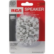 RCA AH12RV Speaker Wire Clips, White - 80 Count