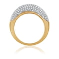 thumbnail image 3 of CARATS FOR YOU 14 KT Yellow Gold Pave Concave Diamond Cigar Band Design Wide Ring 1.3 CT, Ring Size-10.5, 3 of 6