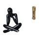 thumbnail image 1 of Escultura abstracta moderna, reloj de pie, estatua en miniatura coleccionable para sala de estar, estantería, decoración del hogar, adorno clásico vin, 1 of 8