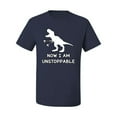 thumbnail image 2 of Wild Bobby, Unstoppable T Rex Funny, Pop Culture, Men Graphic Tee, Navy, 3X-Large, 2 of 4