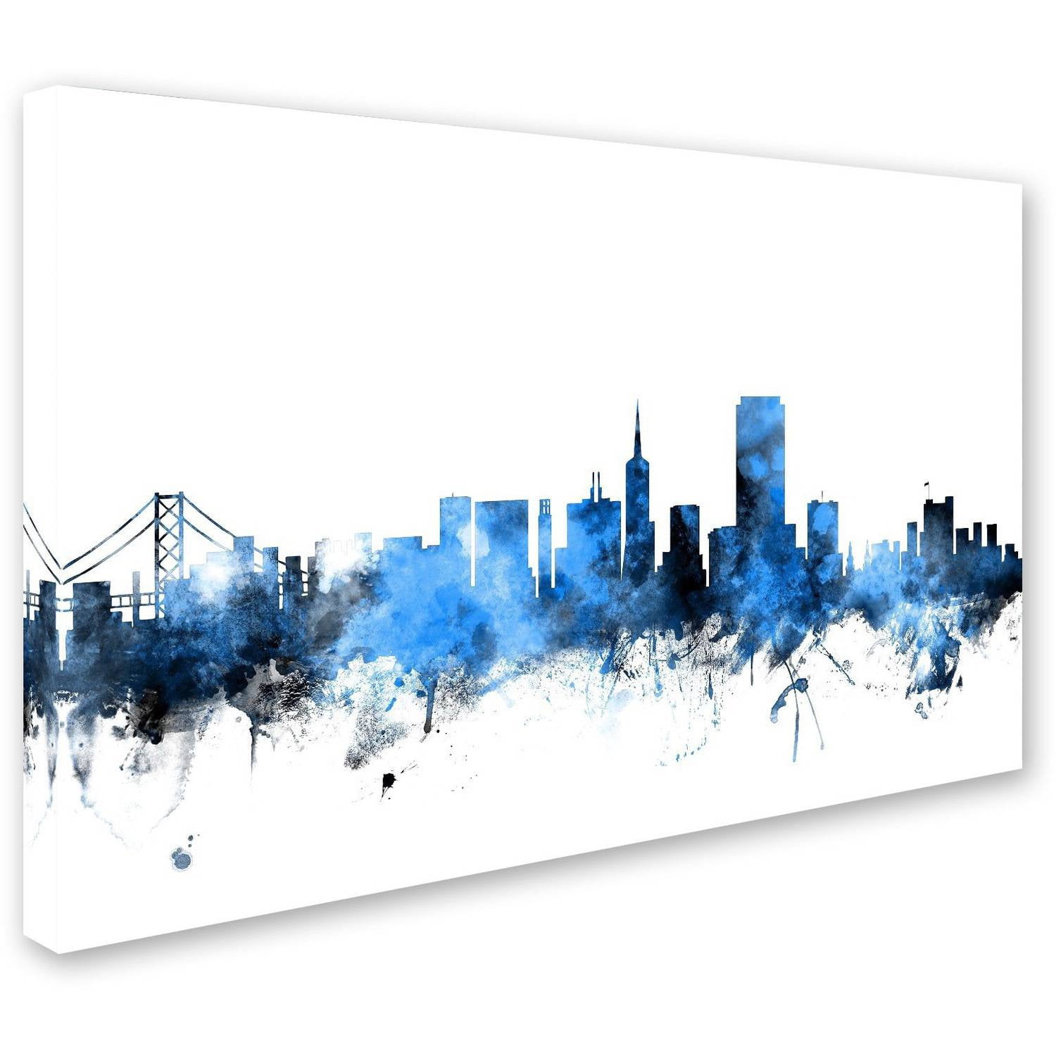 Trademark Fine Art "San Francisco City Skyline II" Canvas Art by Michael Tompsett