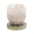 thumbnail image 2 of Bergamo Art Brushed Nickel Brass Bathroom Faucet with Pink Rose Quartz Handles, 2 of 6