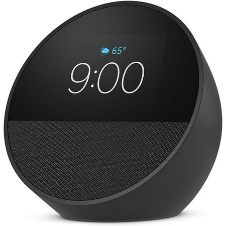 Echo Spot (newest model), Great for nightstands, offices and kitchens, Smart alarm clock with Alexa, Black
