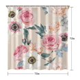 thumbnail image 5 of Waterproof Pink Wild Fresh Peony Flowers Shower Curtain 72x72 Inch Boho Style Polyester Unique Shower Curtain for Bathroom Hotel Home Decor with 12 Plastic Hooks, 5 of 5