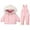 08Pink, variant on Hicidod Snowsuit Toddler Waterproof Hooded Cute Pirnted Baby Down Jacket & Ski Bib Pants Set Winter Warm Snow Suit for Kids