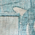 thumbnail image 6 of SAFAVIEH Courtyard Emma Floral Indoor/Outdoor Runner, 2'3" x 8', Grey/Aqua, 6 of 11