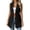 Black, variant on TGSLY Women's Long Sleeveless Blazer Vest Lightweight Notched Lapel Solid Color Suit Jacket Dressy Open Front Adjustable Drawstring Waist Vest Coat with Pockets M