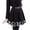Black, variant on Idoravan Women's Basic Versatile Skirt Women Gothic Punk Witchcraft Moon Spell Symbols Pleated Mini Skirt
