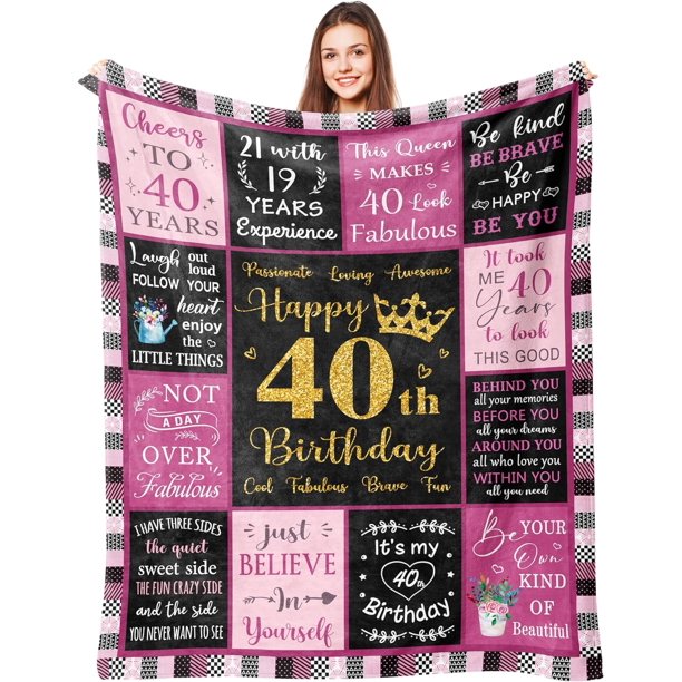 LHSHID Birthday Gifts for Women Gifts for Women Birthday Unique Birthday Gifts Birthday Gifts for Her Girls Mom Wife Sister Friend Grandma Women Birthday Gift Ideas Happy Birthday Blanket 30x40in