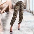 thumbnail image 4 of CEHVOM Pantalon Long d'Été Confortable pour Femmes à Imprimé Léopard, Élastique, Décontracté, 4 of 7