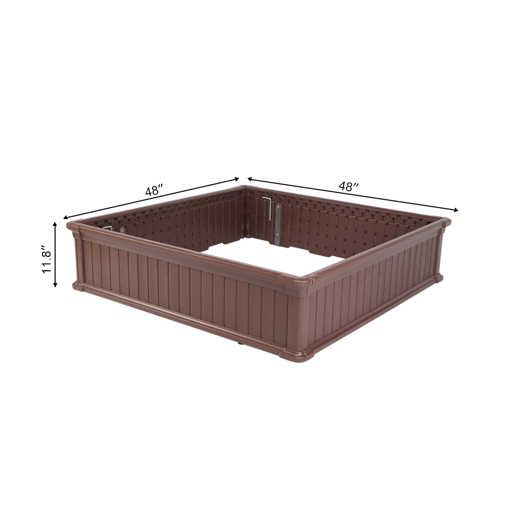 enyopro Elevated Garden Bed, Rectangle Raised Garden Bed, Planting Planter Box for Vegetable Fruit Herb Growing, Planter Raised Grow Box, 48 x 48 x 11.8 inch, JA2505 - image 2 of 9