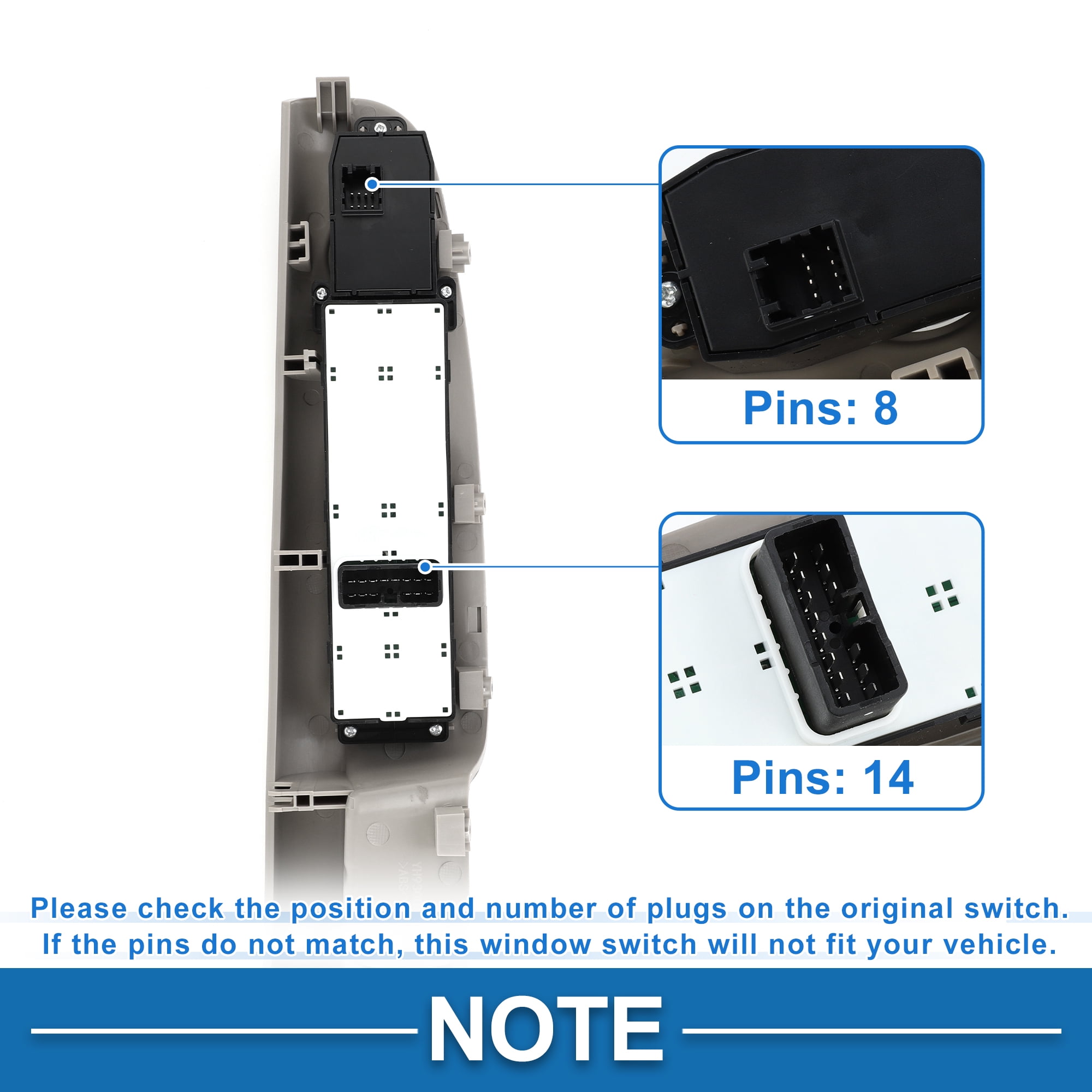 Unique Bargains Master Power Window Switch 935703K010QS for Hyundai Sonata 06-08
