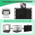thumbnail image 6 of ZYPPP | Dog Crate | 18" | Black | Foldable Metal Kennel with Single Doors, Secure Slide-Bolt Latches, Leakproof Tray | Portable Dog Cage for Small Breeds | for Travel, Indoor & Outdoor Use, 6 of 14