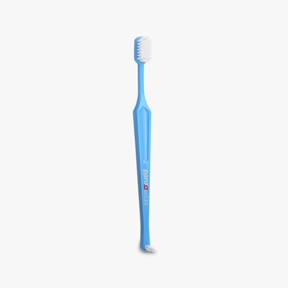 Paro exS39 Extra Sensitive Toothbrush with Interspace Brush F | Dual Features | Ultra Soft Bristles | Unisex | (6 Pack)