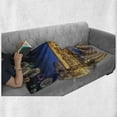 thumbnail image 6 of Landscape Soft Flannel Fleece Throw Blanket, Night Panoramic View Vecchio Bridge Florence Italy Colorful Fireworks, Cozy Plush for Indoor and Outdoor Use, 60" x 80", Yellow Navy Purple, by Ambesonne, 6 of 6