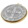 thumbnail image 4 of Medalla De San Benito 48mm Christian Medal Saint St Benedict Italy 2-Tone Catholic Medallion Pendant, 4 of 5