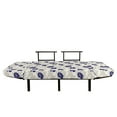 thumbnail image 3 of Flower Futon Couch, Blooming Dog Roses with Leafy Stems Art Nouveau Inspirations, Daybed with Metal Frame Upholstered Sofa for Living Dorm, Loveseat, Off White Eggshell, by Ambesonne, 3 of 4