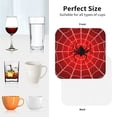 thumbnail image 6 of Naloa Spider Web1 Coasters for Set of 4 - PU Leather Coasters, Coasters for Table Cup Tea Coffee Beer, Decorative for Kitchen Homedecor (Round), 6 of 6