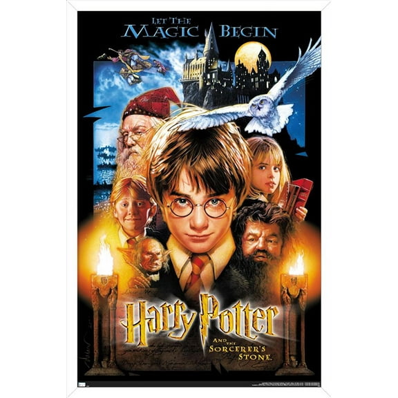 Harry Potter and the Sorcerer's Stone - One Sheet Wall Poster, 22.375" x 34", Framed