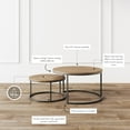 Nathan James Stella Round Modern Nesting Coffee Table Set of 2