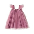 thumbnail image 1 of SXcggal One Robe de Fête pour Filles Tout-Petits Manches Volantes Robe de Danse Vêtements Respirants Mignons Décontractés, 1 of 3