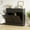 Black, variant on Senfot Double Tilt Out Trash Can Cabinet, 20 Gallons Free Standing Wooden Trash Cabinet with Deodorizer & 2 Hideaway Drawers, for Living Room,Kitchen,White