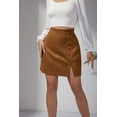 thumbnail image 2 of Mini suede skirt, high waist skirt, 2 of 6