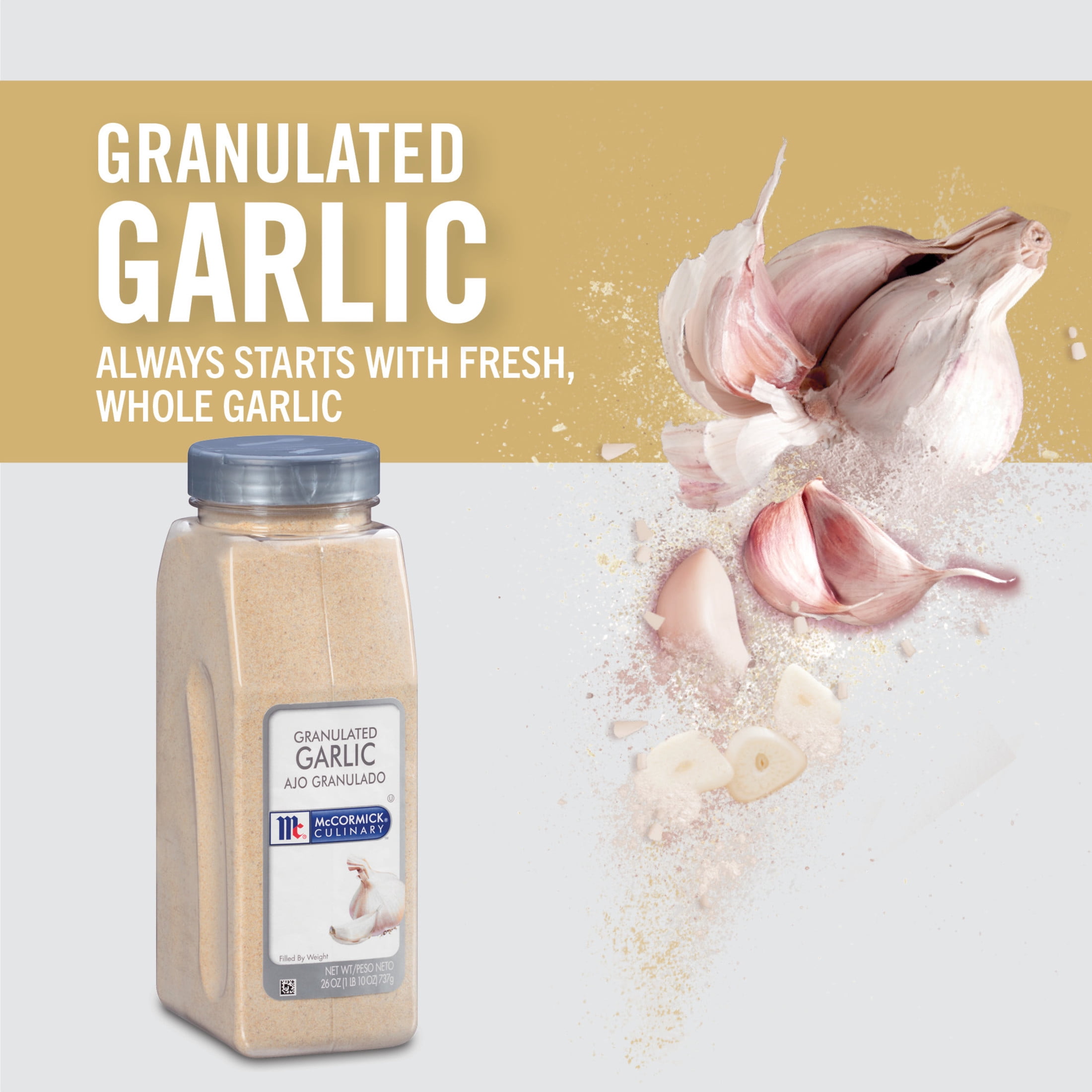 McCormick Culinary Kosher Granulated Garlic, 26.0 oz Bottle